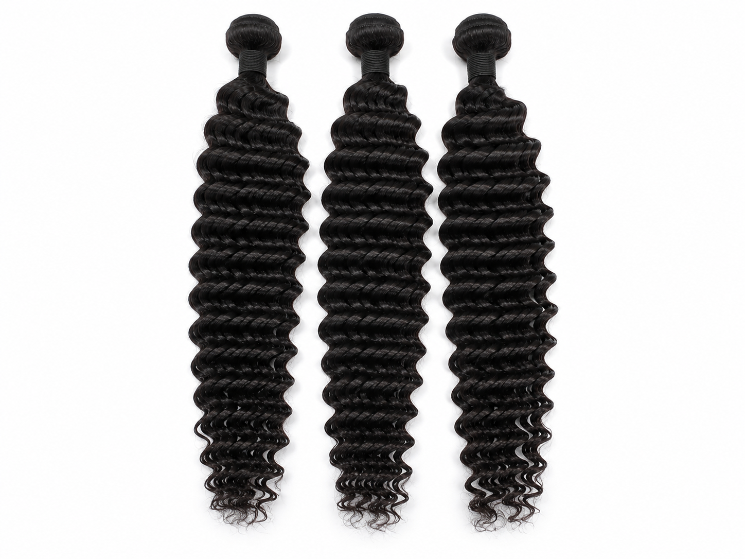 BUNDLES DEEP WAVES VIRGIN HAIR PREMIUM —  100% HUMAIN