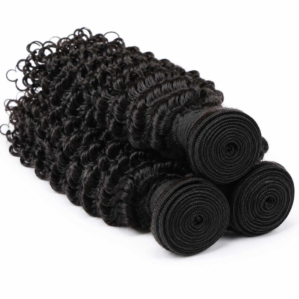 BUNDLES DEEP WAVES VIRGIN HAIR PREMIUM —  100% HUMAIN