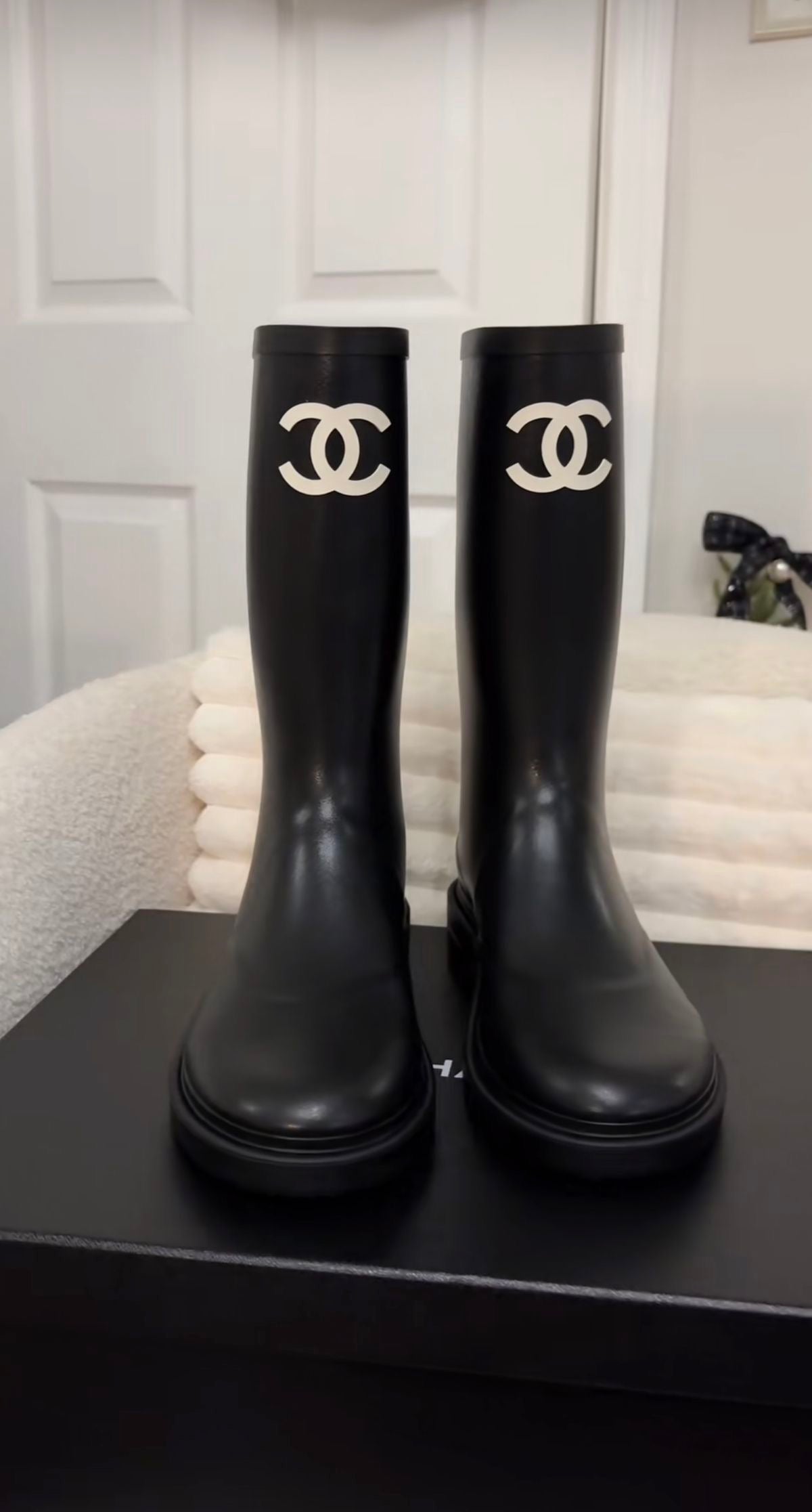 Chanel Rain Boots Noir