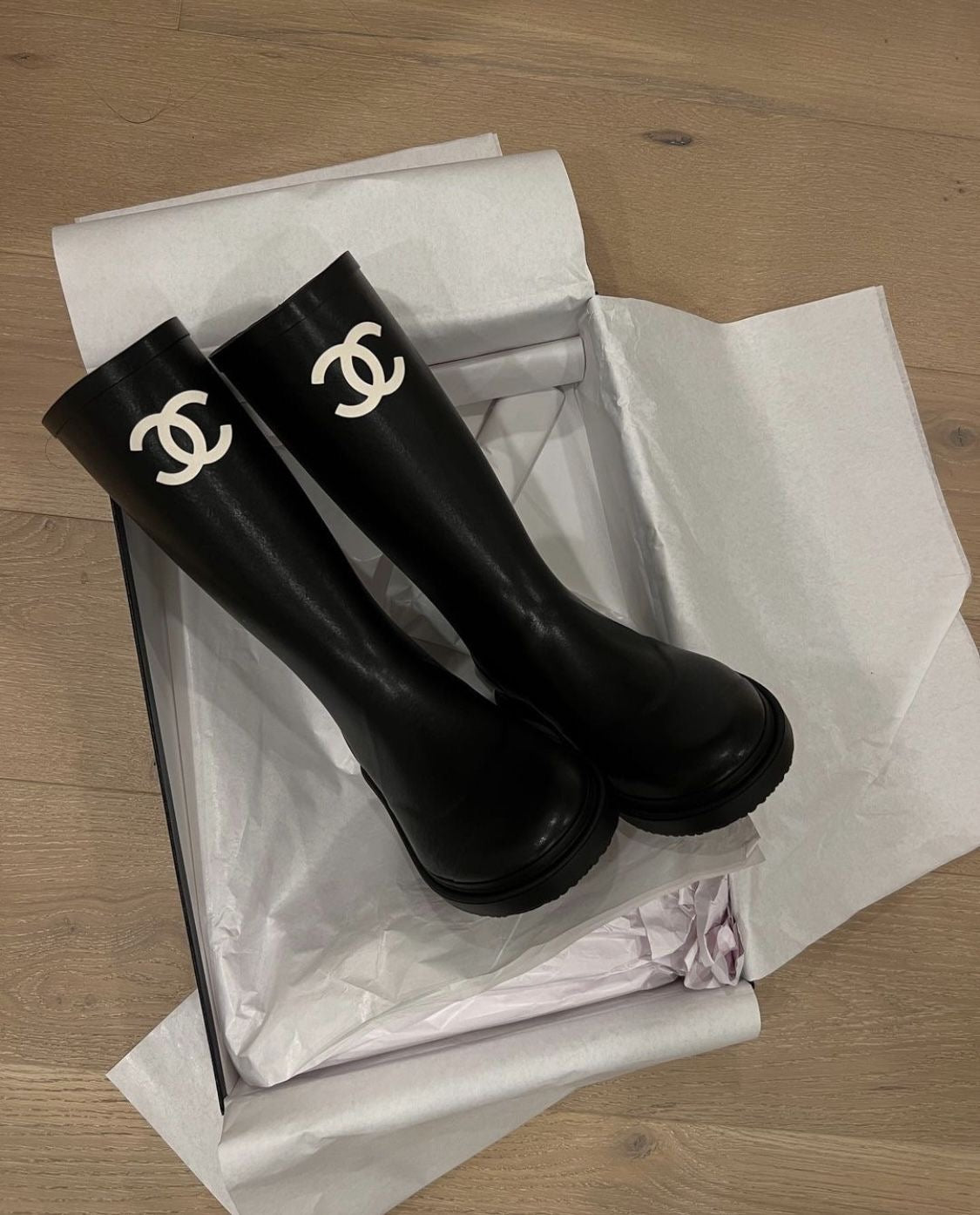 Chanel Rain Boots Noir