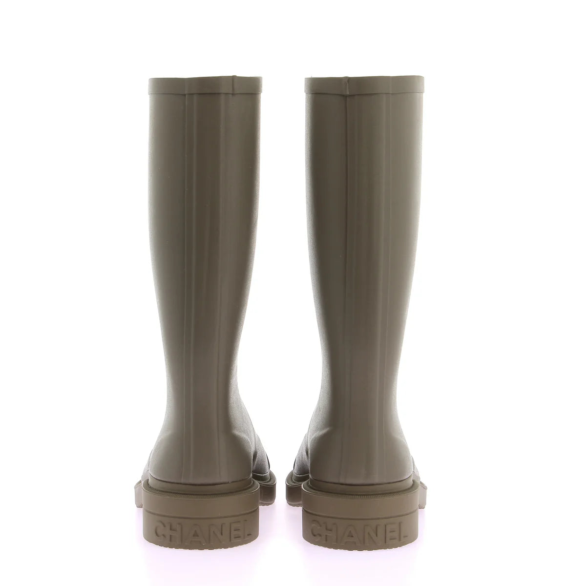 Chanel Rain Boots Vert Camo